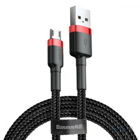 Кабель Baseus Cafule Cable USB 1.5A 2m Red+Black (CAMKLF-C91) 7644 фото