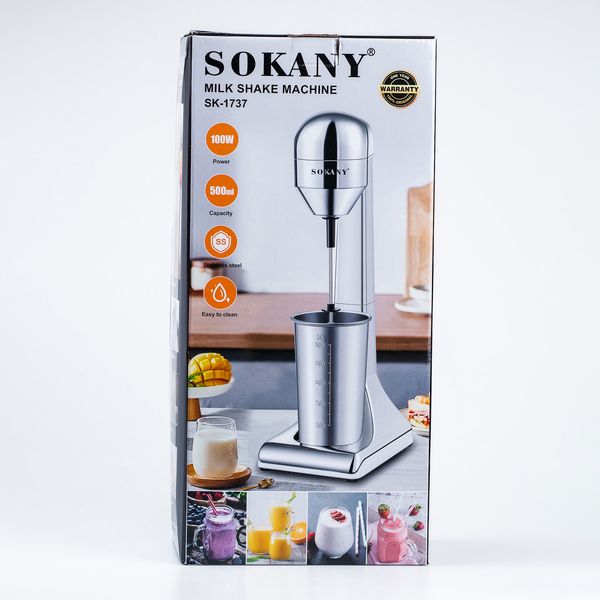 Міксер для молочних коктейлів Sokany SK-1737 Milk Shake Machine 100W 500ml міксер для коктейлів 2078166075 фото