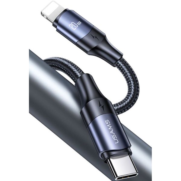 Кабель Usams US-SJ521 U71 Type-C to Lightning 20W PD Fast Charging & Data Cable 1.2m Black (SJ521USB01) 46320 фото