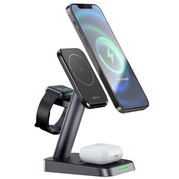 Беспроводное зарядное устройство ACEFAST E3 Desktop Three-In-One Wireless Charging Stand (AFE3) 14666 фото