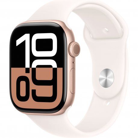 Apple Watch Series 10 46mm (GPS) Rose Gold Aluminium Case with Light Blush Sport Band - M/L (MWWU3) 1004805 фото