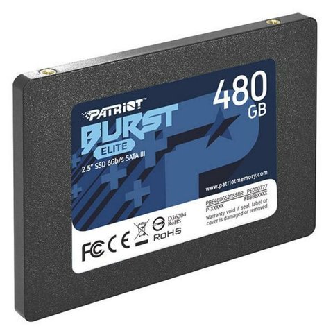 SSD Patriot Burst Elite 480GB 2.5" 7mm SATAIII TLC 3D (PBE480GS25SSDR) 13352 фото