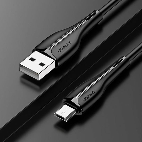 Кабель Usams US-SJ373 U38 Micro Charging and Data Cable 1m Black (SJ373USB01) 15135 фото