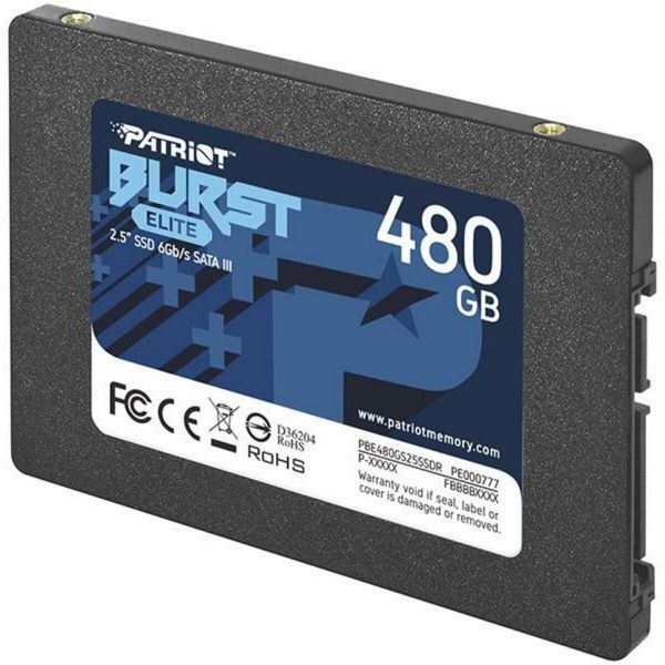 SSD Patriot Burst Elite 480GB 2.5" 7mm SATAIII TLC 3D (PBE480GS25SSDR) 13352 фото