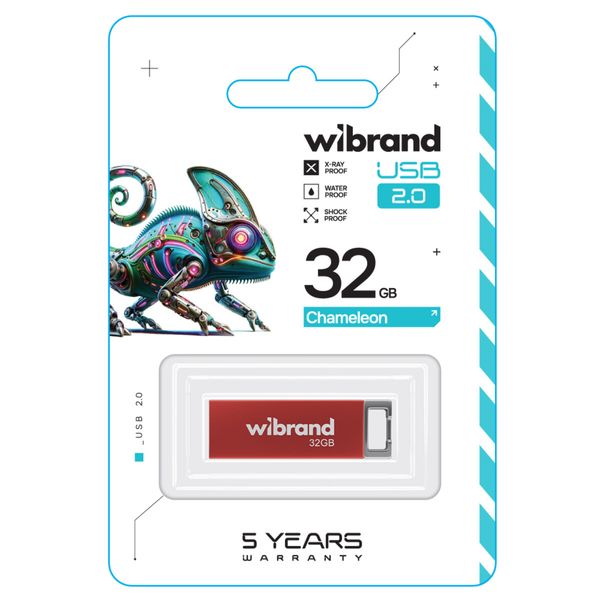 Flash Wibrand USB 2.0 Chameleon 32Gb Red (WI2.0/CH32U6R) 50719 фото