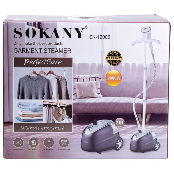 Відпарювач підлоговий Sokany SK-12006 Garment Steamer 2000W 2l вертикальний відпарювач 2078149027 фото