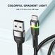 Кабель Essager Colorful LED USB Cable Fast Charging 2.4A USB-A to Micro 2m black (EXCM-XCDA01) (EXCM-XCDA01) 44903 фото 3