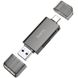 Хаб HOCO HB39 USB/Type-C 3.0 High-Speed Card Reader Metal Gray (6942007604819 ) 48956 фото 1