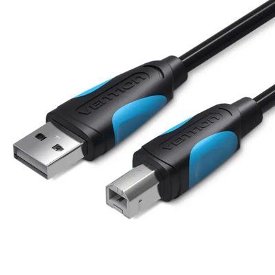Кабель Vention USB2.0 A Male to B Male Print Cable 1M Black (VAS-A16-B100) (VAS-A16-B100) 42802 фото