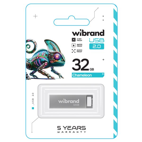 Flash Wibrand USB 2.0 Chameleon 32Gb Silver (WI2.0/CH32U6S) 50720 фото