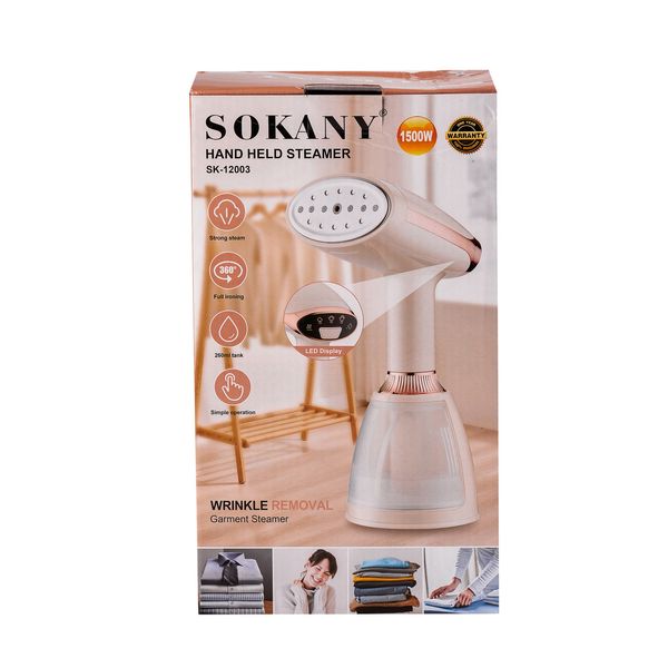 Відпарювач ручний Sokany SK-12003 Hand Held Steamer 1500W 260ml відпарювач для одягу 2021664125 фото