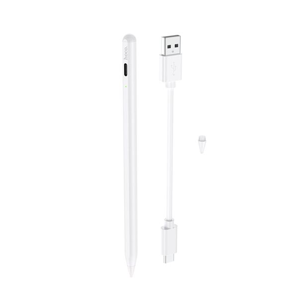 Стилус HOCO GM102 Smooth series active anti-mistake touch capacitive pen для iPAD White (6931474761170) 24825 фото