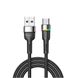 Кабель Essager Colorful LED USB Cable Fast Charging 3A USB-A to Type C 2m black (EXCT-XCDA01) (EXCT-XCDA01) 44907 фото 1