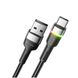 Кабель Essager Colorful LED USB Cable Fast Charging 3A USB-A to Type C 2m black (EXCT-XCDA01) (EXCT-XCDA01) 44907 фото 2