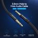 Кабель Vention Cotton Braided 3.5mm Male to Male Audio Cable 0.5M Black Aluminum Alloy Type (BAWBD) (BAWBD) 49899 фото 3