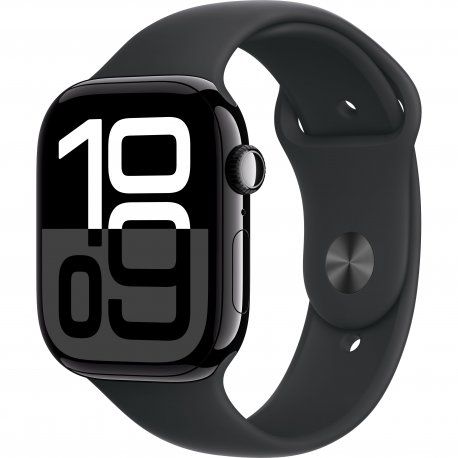 Apple Watch Series 10 46mm (GPS+LTE) Jet Black Aluminium Case with Black Sport Band - M/L (MWY43) 1004802 фото