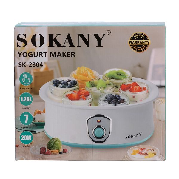 Йогуртниця електрична Sokany Yogurt Maker з баночками і таймером 2144225820 фото