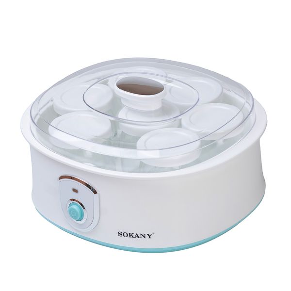 Йогуртниця електрична Sokany Yogurt Maker з баночками і таймером 2144225820 фото