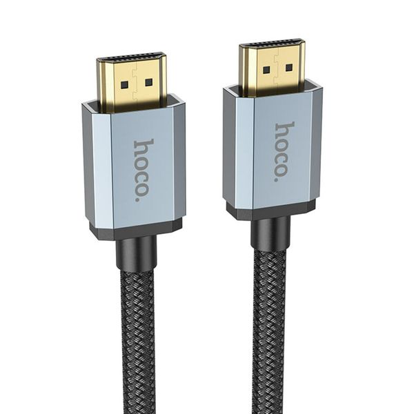 Кабель HOCO US03 HDTV 2.0 Male to Male 4K HD data cable(L=2M) Black (6931474777287) 24010 фото