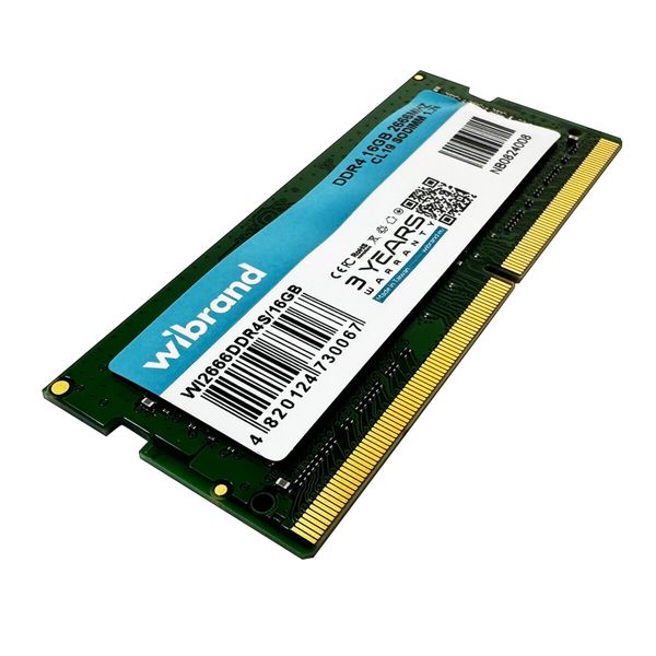 DDR4 Wibrand 16GB 2666MHz CL19 SODIMM (WI2666DDR4S/16GB) 50671 фото