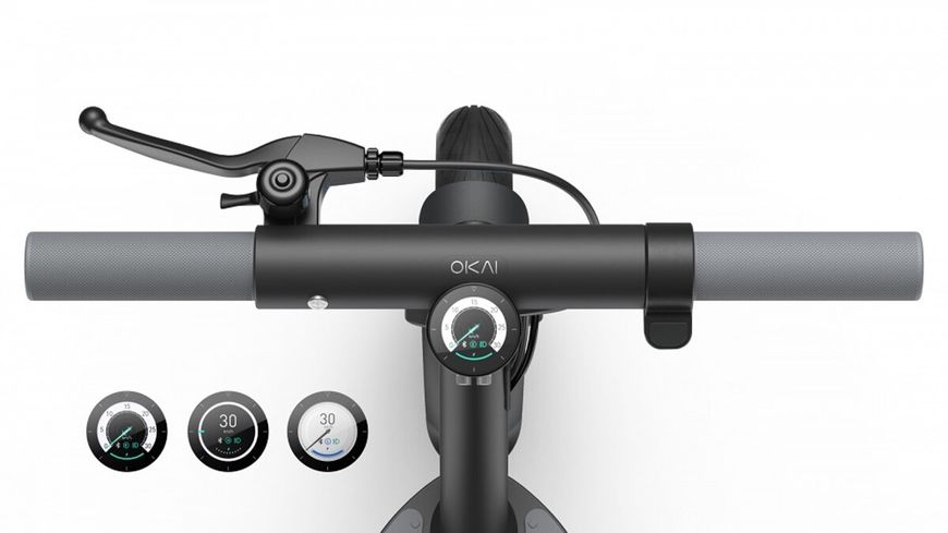 Электросамокат OKAI ES10-NEON Lite Black 9", 300(600)W, 7.8Ah, 30km, 25km\h, 20%, NFC, App,15kg (ES10-B ) 41460 фото