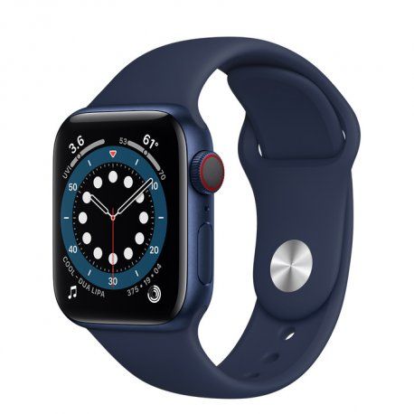 Apple Watch Series 6 40mm (GPS+LTE) Blue Aluminum Case with Deep Navy Sport Band (M06Q3/M02R3) 00000031481-001 фото