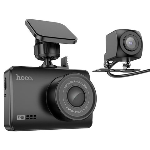 Відеореєстратор HOCO DV3 Driving recorder with display(dual-channel) Black (6942007608183) 47855 фото