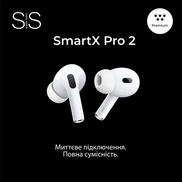 Наушники беспроводные TWS SmartX Pro 2 Premium Bluetooth наушники с микрофоном 1876360129 фото