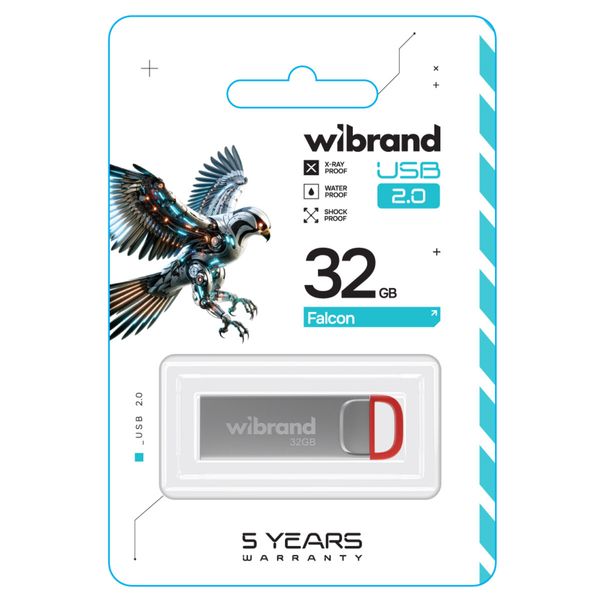 Flash Wibrand USB 2.0 Falcon 32Gb Red (WI2.0/FA32U7R) 50763 фото