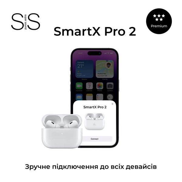 Наушники беспроводные TWS SmartX Pro 2 Premium Bluetooth наушники с микрофоном 1876360129 фото