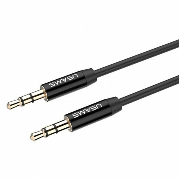 Аудіо-кабель Usams YP-01 Aux Audio Cable 1m Black (YP101) 14261 фото