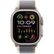 Apple Watch Ultra 2 49mm (GPS+LTE) Titanium Case with Green/Gray Trail Loop - S/M (MRF33) 00000044581-001 фото 2