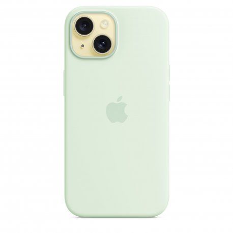 Чохол Apple iPhone 15 Silicone Case with MagSafe Soft Mint (MWNC3) 00000047354 фото