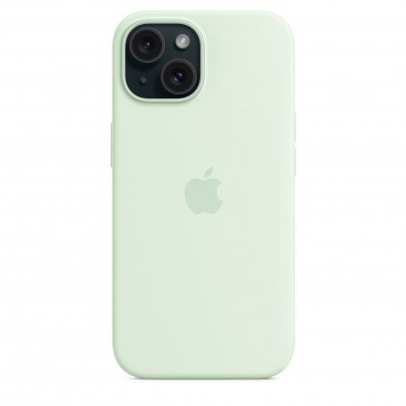 Чохол Apple iPhone 15 Silicone Case with MagSafe Soft Mint (MWNC3) 00000047354 фото