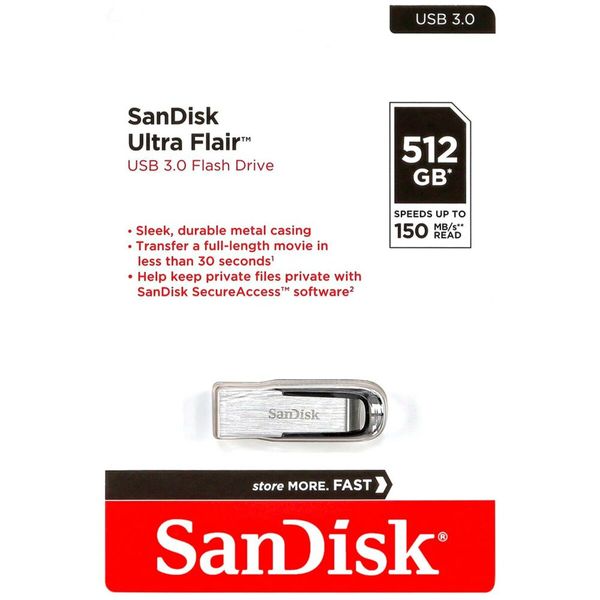 Flash SanDisk USB 3.0 Ultra Flair 512Gb (SDCZ73-512G-G46) 15056 фото