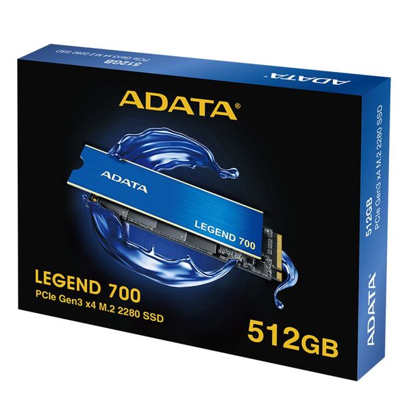 SSD M.2 ADATA LEGEND 700 512GB 2280 PCIeGen 3x4 3D NAND Read/Write: 2000/1600 MB/sec (ALEG-700-512GCS) 47784 фото