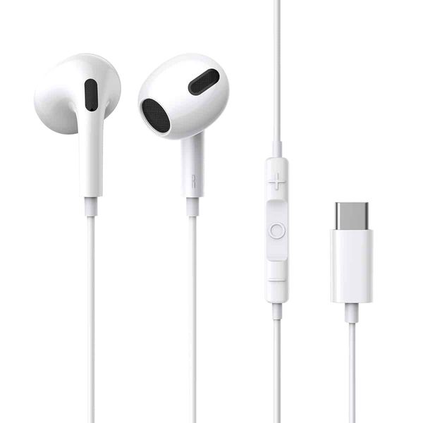 Наушники Baseus Encok Type-C lateral in-ear Wired Earphone C17 White (NGCR010002) 15847 фото