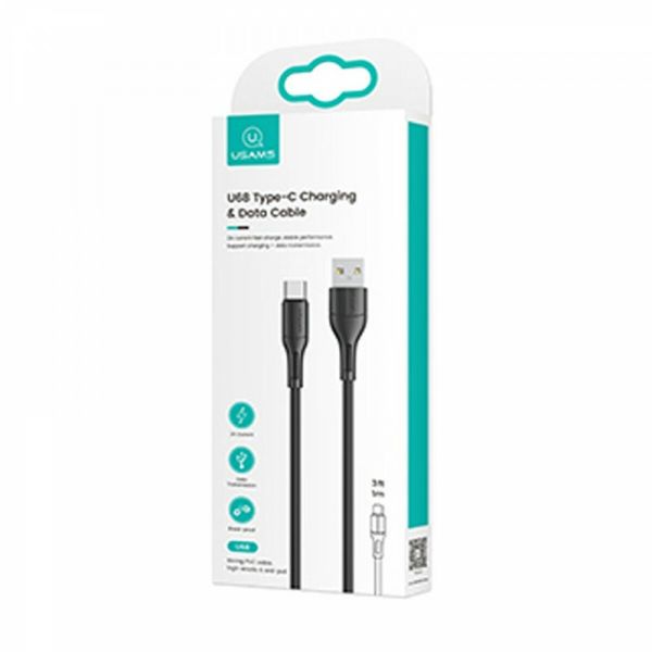 Кабель Usams US-SJ501 U68 Type-C Charging & Data Cable 1m Black (SJ501USB01) 22506 фото