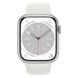 Apple Watch Series 8 45mm (GPS+LTE) Silver Aluminum Case with White Sport Band - M/L (MP4W3) 00000038179-001 фото 2