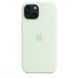 Чохол Apple iPhone 15 Silicone Case with MagSafe Soft Mint (MWNC3) 00000047354 фото 5