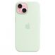 Чохол Apple iPhone 15 Silicone Case with MagSafe Soft Mint (MWNC3) 00000047354 фото 2