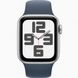 Apple Watch SE 2023 40mm (GPS+LTE) Silver Aluminum Case з Storm Blue Sport Band - Size S/M (MRGH3) 00000044898-001 фото 2