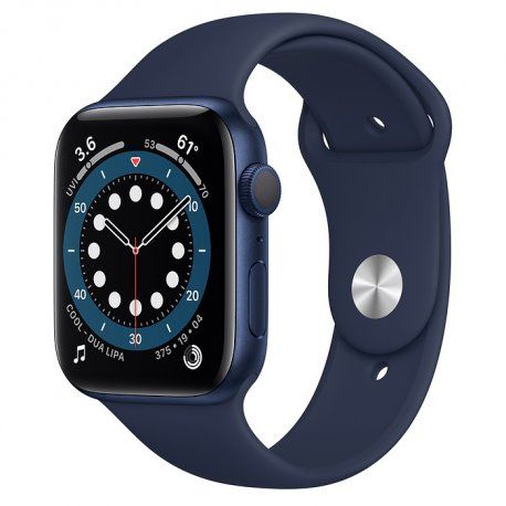 Apple Watch Series 6 44mm (GPS) Blue Aluminum Case with Deep Navy Sport Band (M00J3UL/A) 00000029294-001 фото