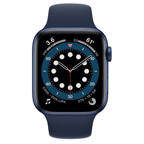 Apple Watch Series 6 44mm (GPS) Blue Aluminum Case with Deep Navy Sport Band (M00J3UL/A) 00000029294-001 фото