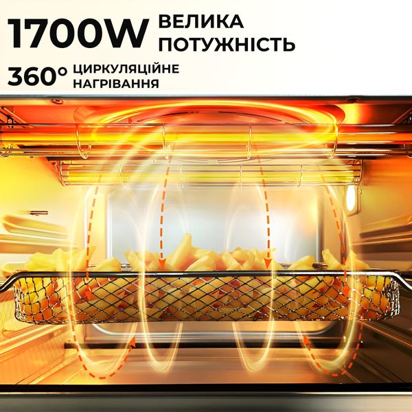 Духова шафа настільна 50 літрів Sokany електродуховка настільна 1700 Вт електропіч переносна для дому 2020446459 фото