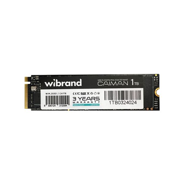 SSD M.2 Wibrand Caiman 1TB NVMe 2280 PCIe 3.0 3D NAND (WIM.2SSD/CA1TB) 50870 фото