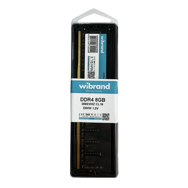 DDR4 Wibrand 8GB 2666MHz CL19 DIMM (WI2666DDR4D/8GB) 50674 фото