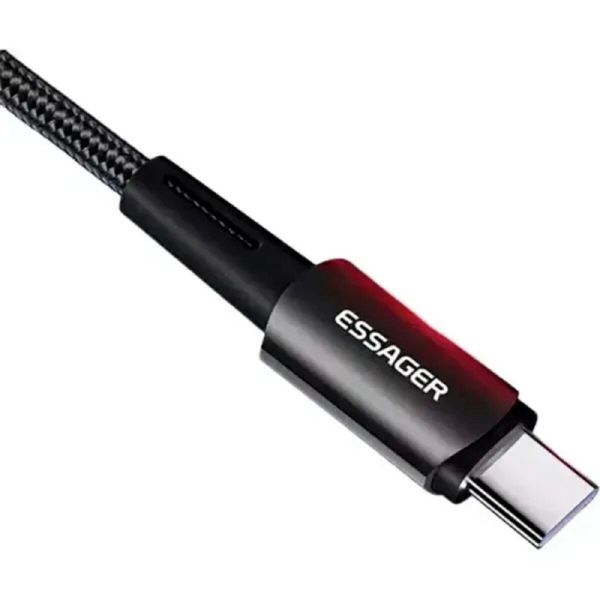 Кабель ESSAGER Sunset Type-C 6A USB charging and data Fully compatible cable 0.5m Black (EXCT-CGB01) 52114 фото