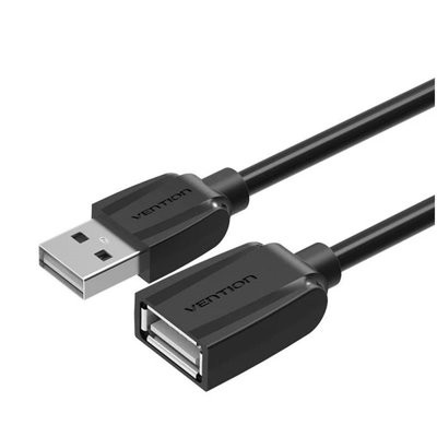 Кабель Подовжувач Vention USB2.0 Extension Cable 1M Black (VAS-A44-B100) (VAS-A44-B100) 49850 фото