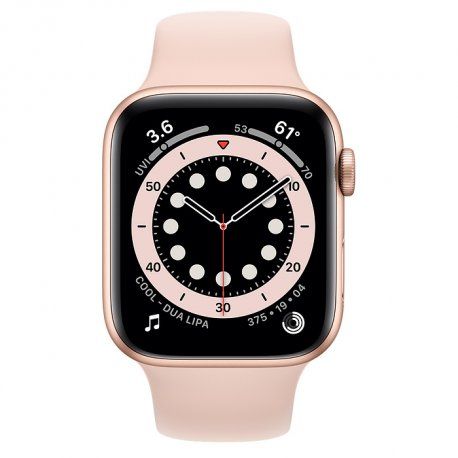 Apple Watch Series 6 44mm (GPS) Gold Aluminum Case with Pink Sand Sport Band (M00E3) 00000029210-001 фото